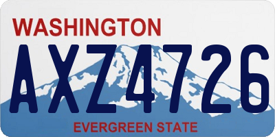 WA license plate AXZ4726
