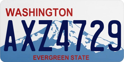 WA license plate AXZ4729