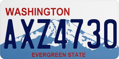WA license plate AXZ4730