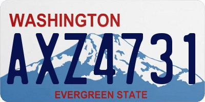 WA license plate AXZ4731