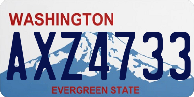 WA license plate AXZ4733