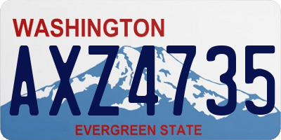 WA license plate AXZ4735