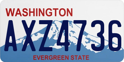 WA license plate AXZ4736