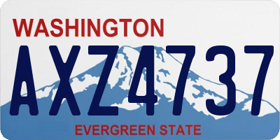 WA license plate AXZ4737