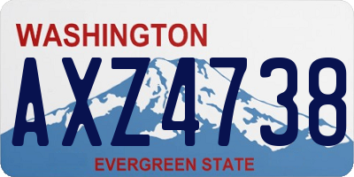WA license plate AXZ4738