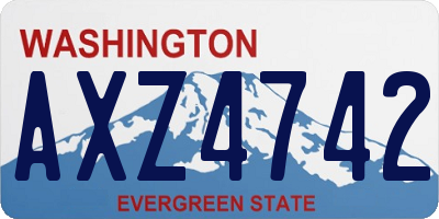 WA license plate AXZ4742