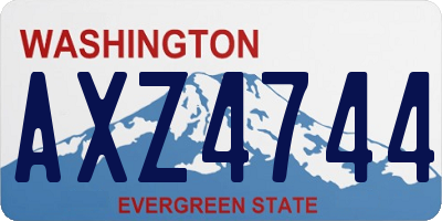 WA license plate AXZ4744