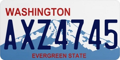 WA license plate AXZ4745