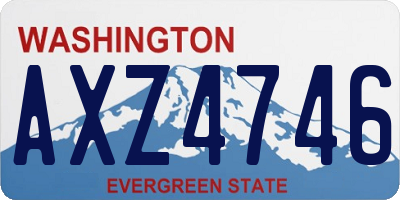 WA license plate AXZ4746