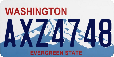WA license plate AXZ4748