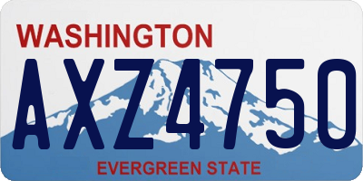 WA license plate AXZ4750