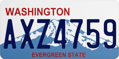 WA license plate AXZ4759