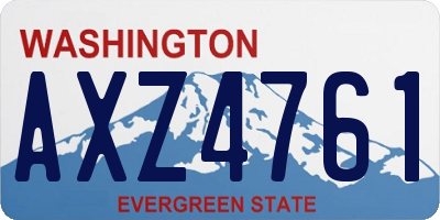 WA license plate AXZ4761