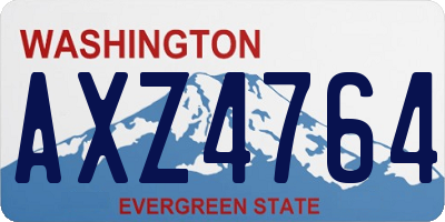 WA license plate AXZ4764