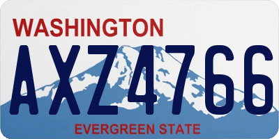 WA license plate AXZ4766