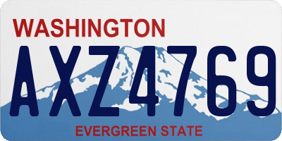 WA license plate AXZ4769