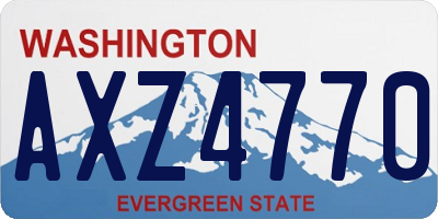WA license plate AXZ4770
