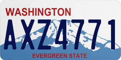 WA license plate AXZ4771