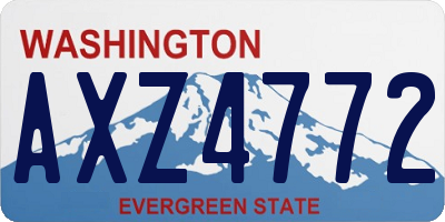 WA license plate AXZ4772