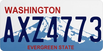 WA license plate AXZ4773