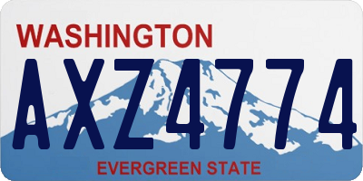 WA license plate AXZ4774