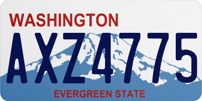 WA license plate AXZ4775
