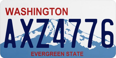 WA license plate AXZ4776