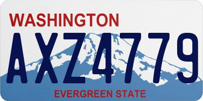 WA license plate AXZ4779