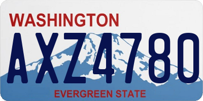 WA license plate AXZ4780