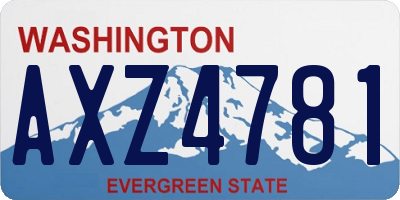 WA license plate AXZ4781