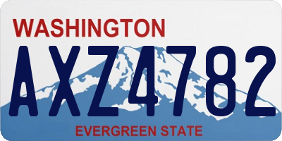 WA license plate AXZ4782