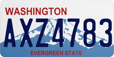 WA license plate AXZ4783