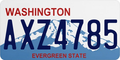 WA license plate AXZ4785