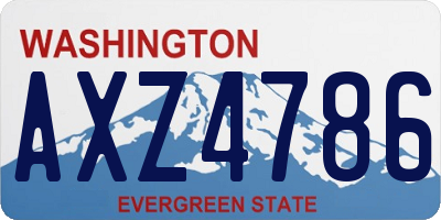 WA license plate AXZ4786