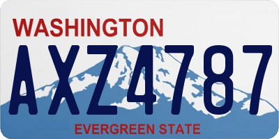 WA license plate AXZ4787