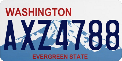 WA license plate AXZ4788