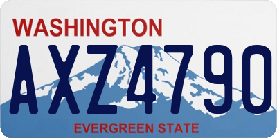 WA license plate AXZ4790