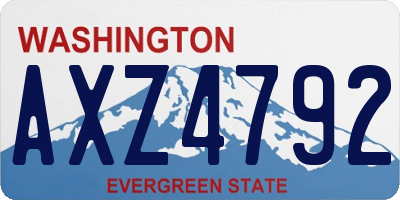 WA license plate AXZ4792