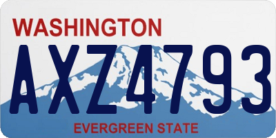 WA license plate AXZ4793