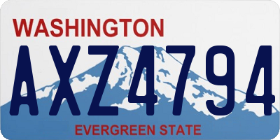WA license plate AXZ4794
