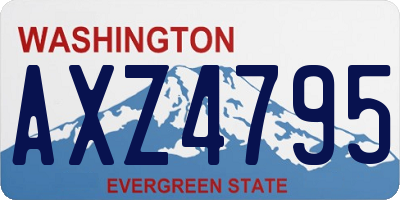 WA license plate AXZ4795