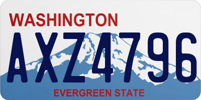 WA license plate AXZ4796