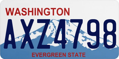 WA license plate AXZ4798