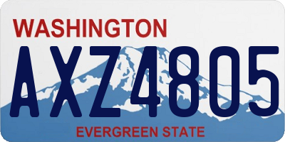 WA license plate AXZ4805