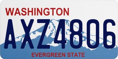 WA license plate AXZ4806