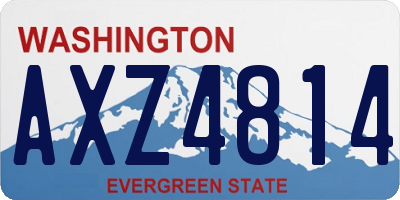 WA license plate AXZ4814