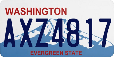 WA license plate AXZ4817