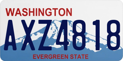 WA license plate AXZ4818
