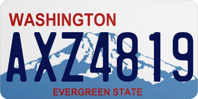 WA license plate AXZ4819
