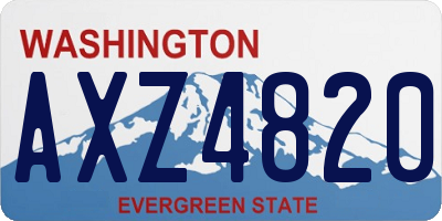 WA license plate AXZ4820